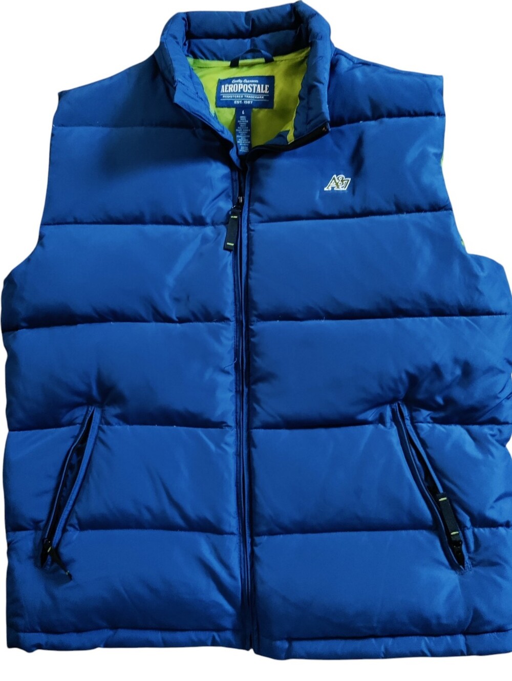 Y2K Aeropostale Down Puffer Vest Full Zip Gorpcore Quilted